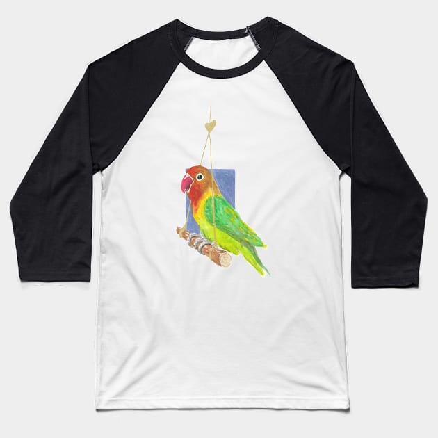 Lovebird Baseball T-Shirt by Créa'RiBo